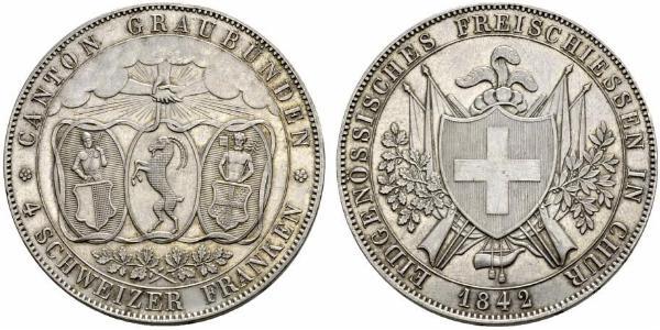 4 Franc Schweiz Silber 