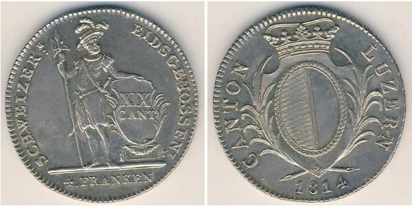 4 Franc Schweiz Silber 