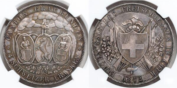 4 Franc Schweiz Silber 