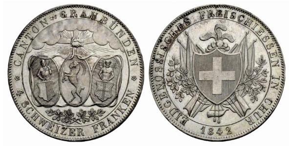 4 Franc Schweiz Silber 