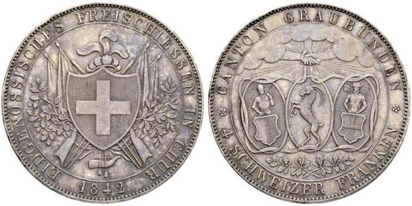 4 Franc Schweiz Silber 