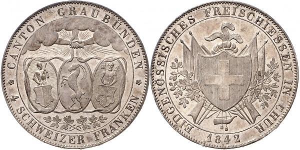 4 Franc Switzerland Silver 
