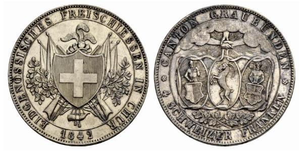 4 Franc Switzerland Silver 