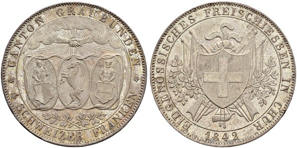 4 Franc Switzerland Silver 