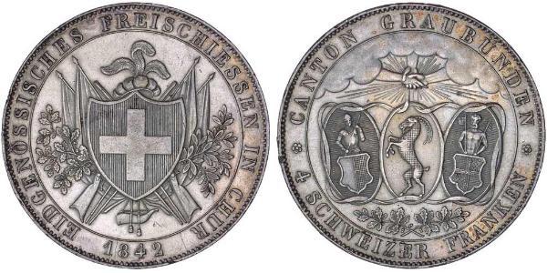 4 Franc Switzerland Silver 
