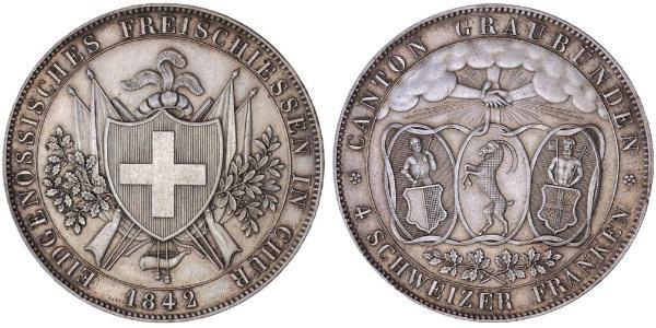 4 Franc Switzerland Silver 