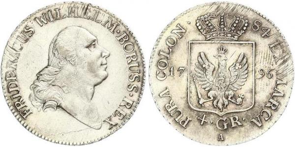 4 Groschen Royaume de Prusse (1701-1918) Argent Frédéric-Guillaume II de Prusse