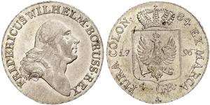 4 Groschen Regno di Prussia (1701-1918) Argento Federico Guglielmo II di Prussia