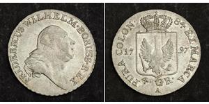 4 Groschen Regno di Prussia (1701-1918) Argento Federico Guglielmo II di Prussia