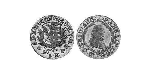 4 Groschen Principado de Anhalt-Zerbst  (1544 - 1796) Plata Frederick Augustus, Prince of Anhalt-Zerbst(1734 – 1793)