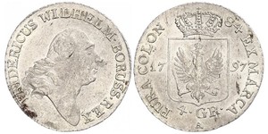 4 Groschen Reino de Prusia (1701-1918) Plata Federico Guillermo II de Prusia