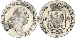 4 Groschen Königreich Preußen (1701-1918) Silber Friedrich Wilhelm II. (Preußen)