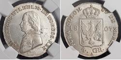 4 Groschen Пруссия (королевство) (1701-1918) Серебро Фридрих Вильгельм III, король Пруссии (1770 -1840)