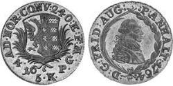 4 Groschen Principality of Anhalt-Zerbst (1544 - 1796) Срібло Frederick Augustus, Prince of Anhalt-Zerbst (1734 – 1793)