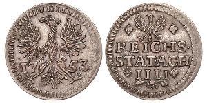 4 Heller Reichsstadt Aachen (1306 - 1801) Kupfer 