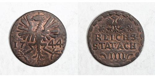 4 Heller Reichsstadt Aachen (1306 - 1801) Kupfer 