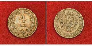 4 Kreuzer Imperio austríaco (1804-1867) Cobre 