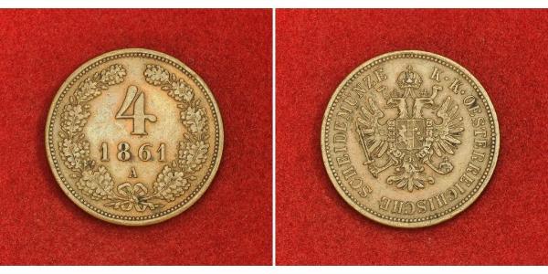 4 Kreuzer Austrian Empire (1804-1867) Copper 