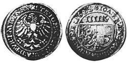 4 Kreuzer Principality of Ansbach (1398–1792) 銀 Joachim Ernst, Margrave of Brandenburg-Ansbach (1583 – 1625)