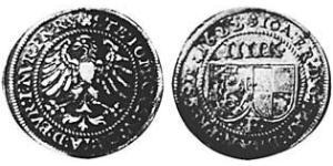 4 Kreuzer Principality of Ansbach (1398–1792) 銀 Joachim Ernst, Margrave of Brandenburg-Ansbach (1583 – 1625)