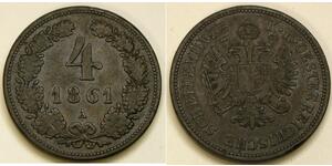 4 Kreuzer 奧地利帝國 (1804 - 1867) 銅 