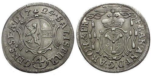 4 Kreuzer / 4 Batz Salzburg Silber 