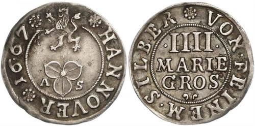 4 Mariengroschen States of Germany Plata 