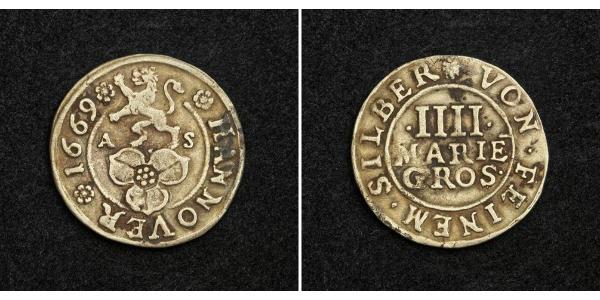 4 Mariengroschen States of Germany Silber 