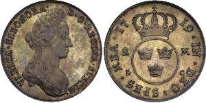 4 Mark 瑞典 銀 Ulrika Eleonora, Queen of Sweden (1688 - 1741)