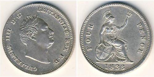 4 Penny Royaume-Uni Argent 