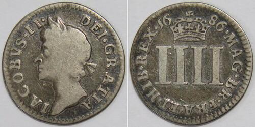 4 Penny Royaume-Uni Argent 