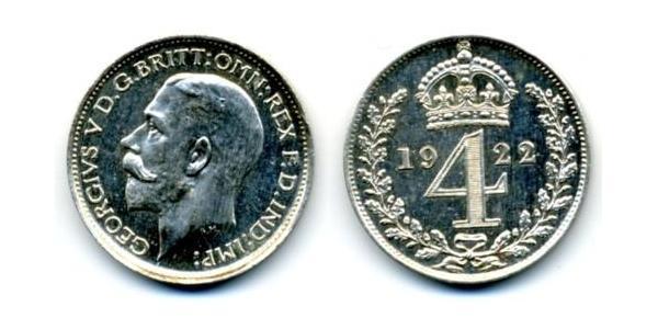 4 Penny Regno Unito (1922-) Argento Giorgio V (1865-1936)