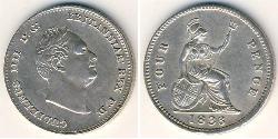 4 Penny Regno Unito  Argento 