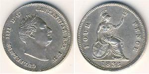 4 Penny 英国 銀 