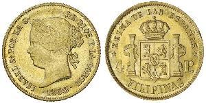 4 Peso Philippinen Gold Isabella II of Spain (1830- 1904)