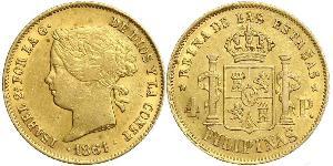 4 Peso Philippinen Gold Isabella II of Spain (1830- 1904)