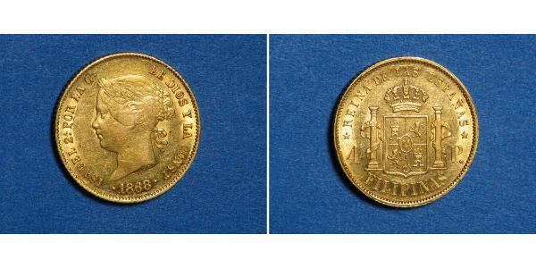 4 Peso Philippines Or Isabella II of Spain (1830- 1904)