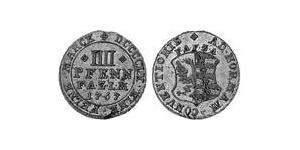 4 Pfennig Anhalt-Zerbst  (1544 - 1796) Argent Frederick Augustus, Prince of Anhalt-Zerbst (1734 – 1793)