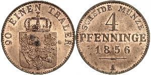 4 Pfennig Royaume de Prusse (1701-1918) Cuivre 