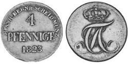 4 Pfennig Anhalt-Bernburg (1603 - 1863) 銅 Alexius Frederick Christian, Duke of Anhalt-Bernburg (1767 – 1834)