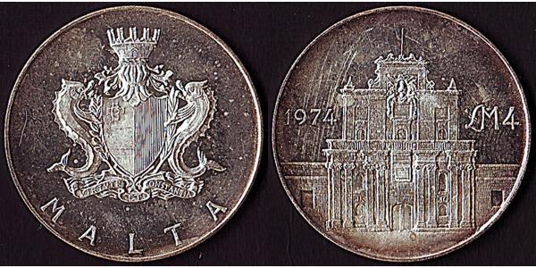 4 Pound Malta Silver 