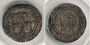 4 Real Nouvelle-Espagne (1519 - 1821) Argent Charles V du Saint-Empire  (1500-1558)