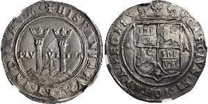 4 Real Nouvelle-Espagne (1519 - 1821) Argent Charles V du Saint-Empire  (1500-1558)