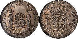 4 Real Vicereame della Nuova Spagna (1519 - 1821) Argento Filippo V di Spagna (1683-1746)