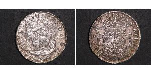 4 Real Vicereame della Nuova Spagna (1519 - 1821) Argento Ferdinando VI di Spagna (1713-1759)