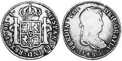 4 Real Bolivia / Virreinato del Río de la Plata (1776 - 1814) Plata Fernando VII de España (1784-1833)