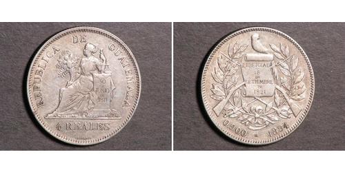 4 Real Guatemala (1838 - ) Plata 