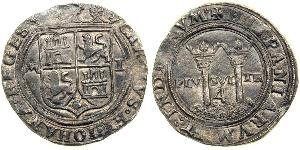 4 Real Virreinato de Nueva España (1519 - 1821) Plata Carlos V, Emperador del Sacro Imperio Romano (1500-1558)