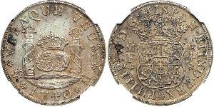 4 Real Virreinato de Nueva España (1519 - 1821) Plata Felipe V de España (1683-1746)