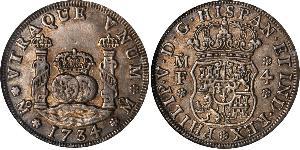 4 Real Virreinato de Nueva España (1519 - 1821) Plata Felipe V de España (1683-1746)